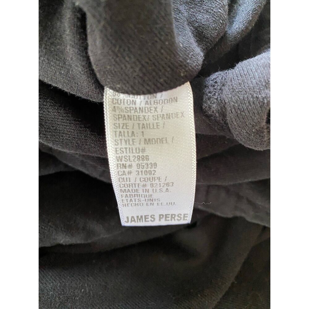 JAMES PERSE Women’s Cotton Blend riders jacket Black Stretch Moto 1 - Picture 9 of 10